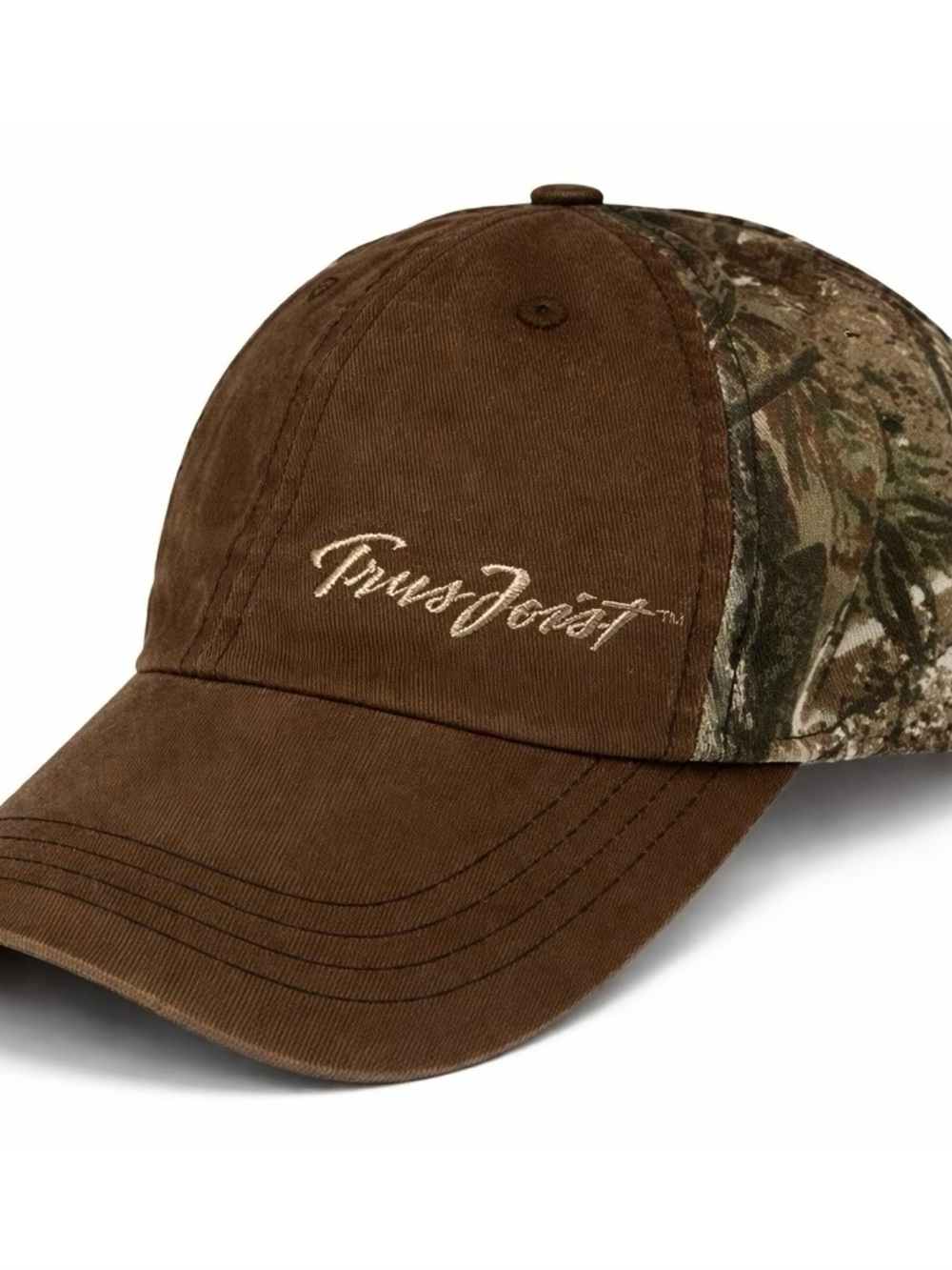 NEW Realtree Trus Joist Weyerhaeuser Green Brown Camo Logo Baseball Trucker Cap